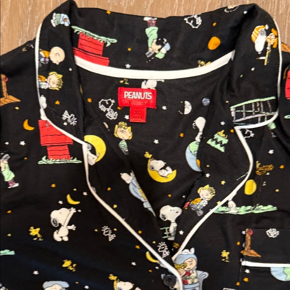 Peanuts Black and White Space Pajama Set Ultra Soft - Picture 13 of 13